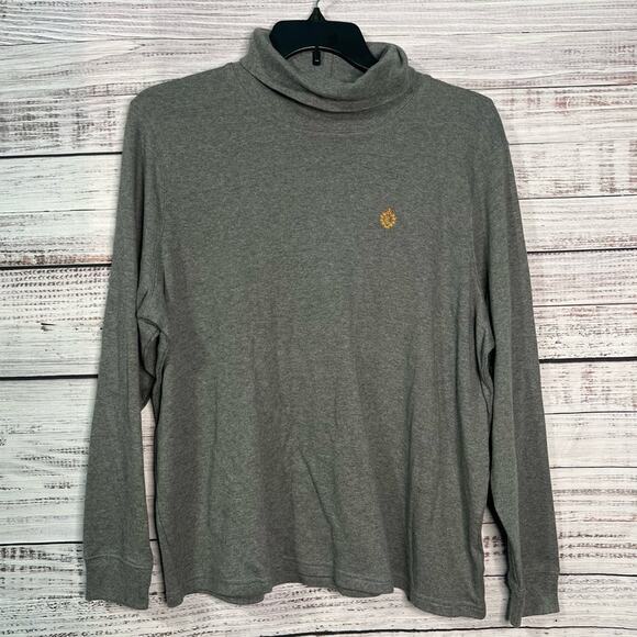 Lauren Ralph Lauren 2X Gray Turtle Neck Small Embroidered Logo Long Sleeve NEW - Picture 1 of 8